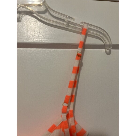 Lilly Pulitzer Neon Orange White Knit Striped Cotton Sundress Casual Size Small - Picture 4 of 5